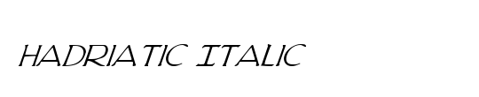 Hadriatic Bold Italic