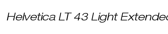 HelveticaNeue LT 43 LightEx