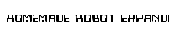 Homemade Robot Expanded Italic