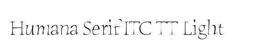 Humana Serif ITC Light