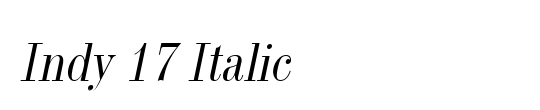 Indy Italic Alt LET