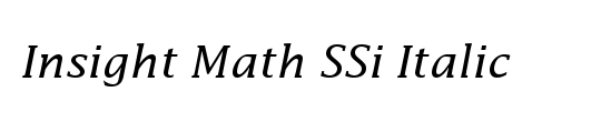 Insight Math Extension SSi