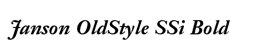 Janson OldStyle SSi