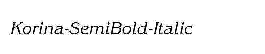 Korina-SemiBold-Italic