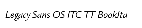 Legacy Serif OS ITC TT