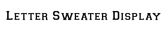 Letter Sweater Sans-Open SSi
