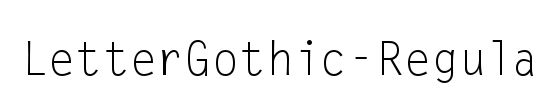 LetterGothic-Medium