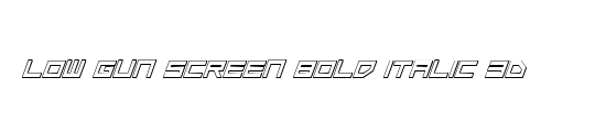 Low Gun Screen Outline Italic