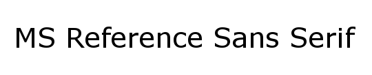 MS Reference Sans Serif