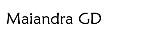 Maiandra Black Italic GD