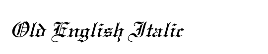 Old English Italic