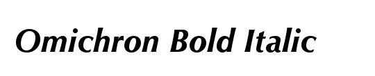 Omichron Bold Italic