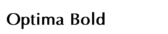 Optima Bold Wd Bold