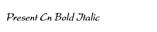 Present Cn Bold Italic