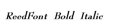 ReedFont bold italic