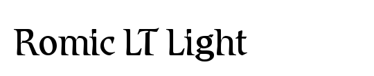 Romic Light Italic