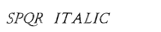 SPQR Italic