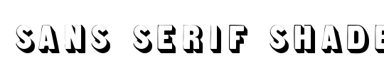 Sans Serif Shaded