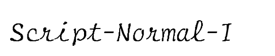 Script-Normal-Italic