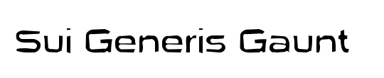 Sui Generis Condensed