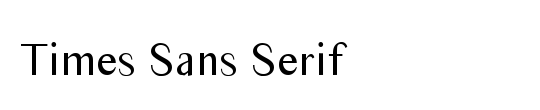 Times Sans Serif