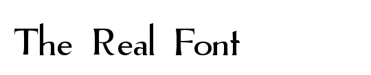 The Real Font