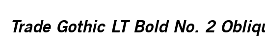 TradeGothic LT Bold