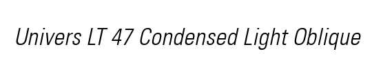 Univers LT 57 Condensed