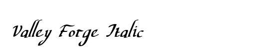 Valley Forge Outline Italic