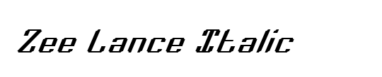 Zee Lance Bold Italic