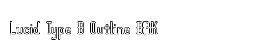 Lucid Type A Outline (BRK)