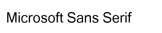 Microsoft Sans Serif