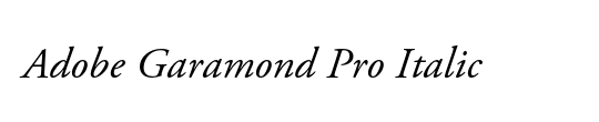 Adobe Garamond