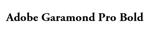 Adobe Garamond Pro