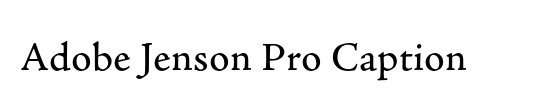 Adobe Jenson Pro Capt