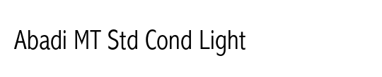 Abadi MT Condensed Light