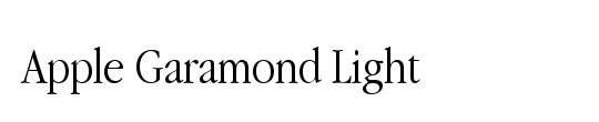 Garamond LT LightCondensed