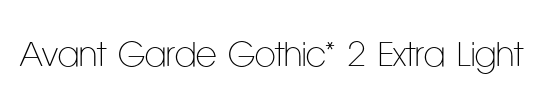 ITC Avant Garde Gothic Std