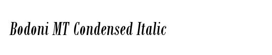 Bodoni MT Condensed