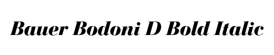 Bauer Bodoni D In1