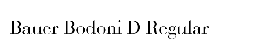 Bauer Bodoni D