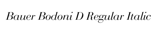 Bauer Bodoni D