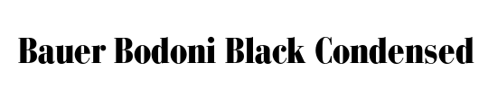 Bodoni MT Condensed