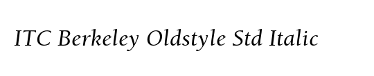 ITC Berkeley Oldstyle Std