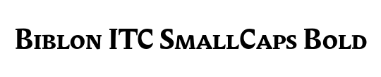 Biblon ITC SmallCaps