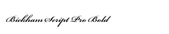 Bickham Script Pro