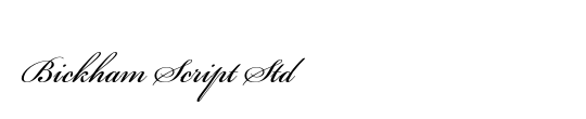 Bickham Script Std