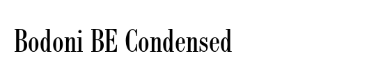 Bodoni Condensed SSi