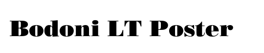 Bodoni LT Poster