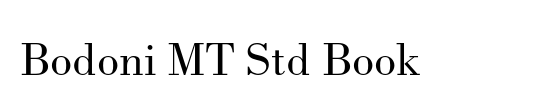 Bodoni Std